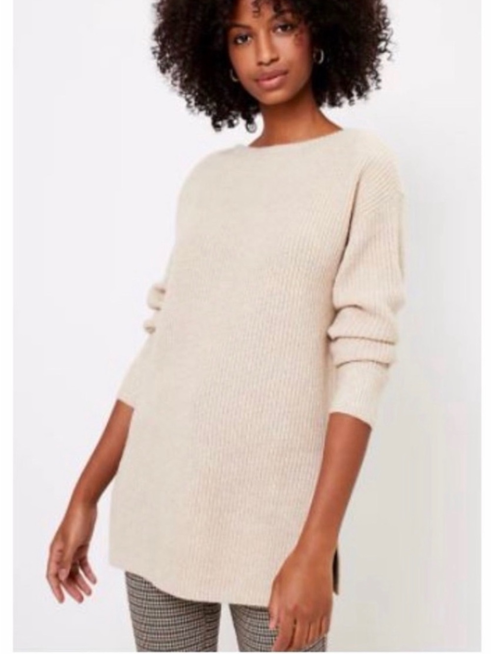 LOFT Ribbed Tunic Sweater Size S